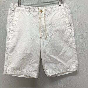 Tommy Bahama Shorts Mens L White Casual Pima Cotton Linen Blend Drawstring Chino